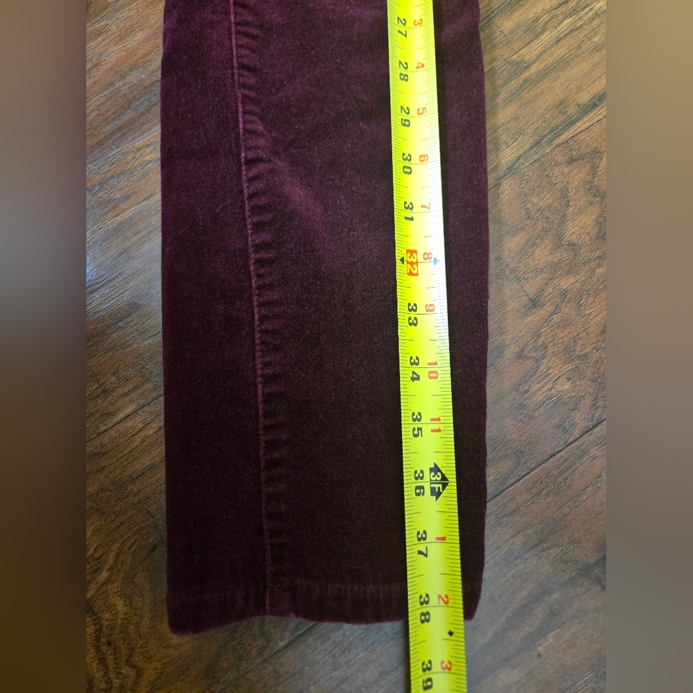 Kut From The Kloth Violet Purple Velvet Diana Skinny Pants Size 8 - Picture 8 of 9